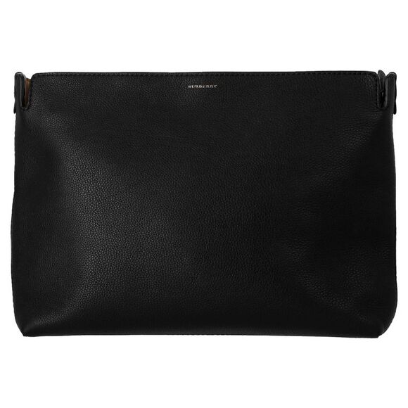 Burberry Large Clutch in Black Leather - Picture 1 of 10